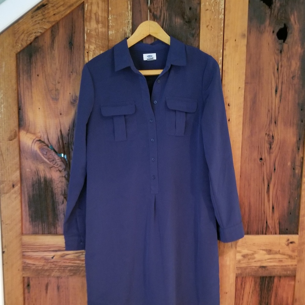 Silk Navy Shift dress